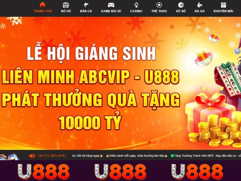 Giao diện đăng nhập U888 có cấu trúc rõ ràng cùng màu sắc đỏ cam thu hút